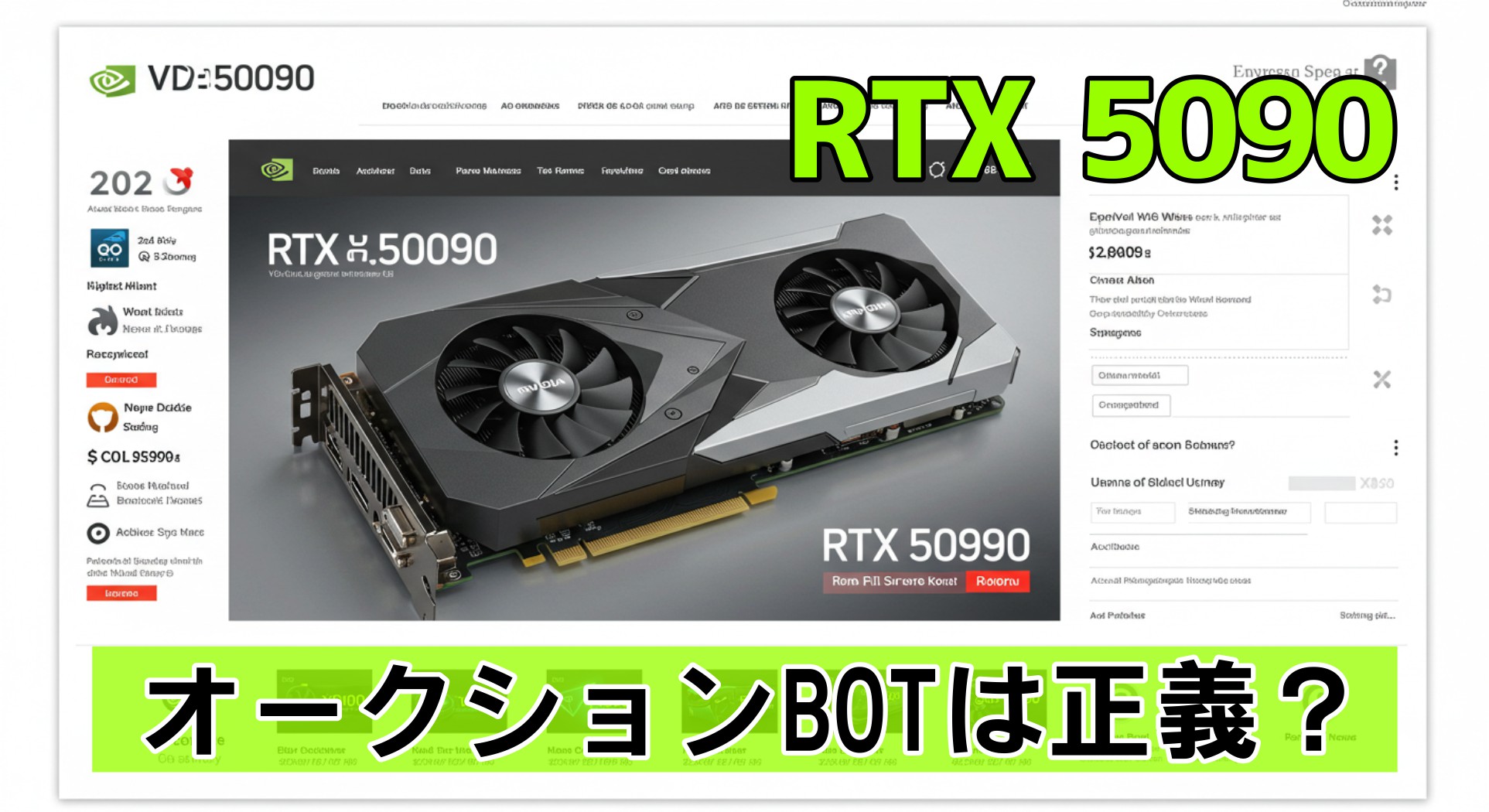 NVIDIAの最新GPU「RTX 5090」めぐり、BOT対策用が正義出品かどうか？