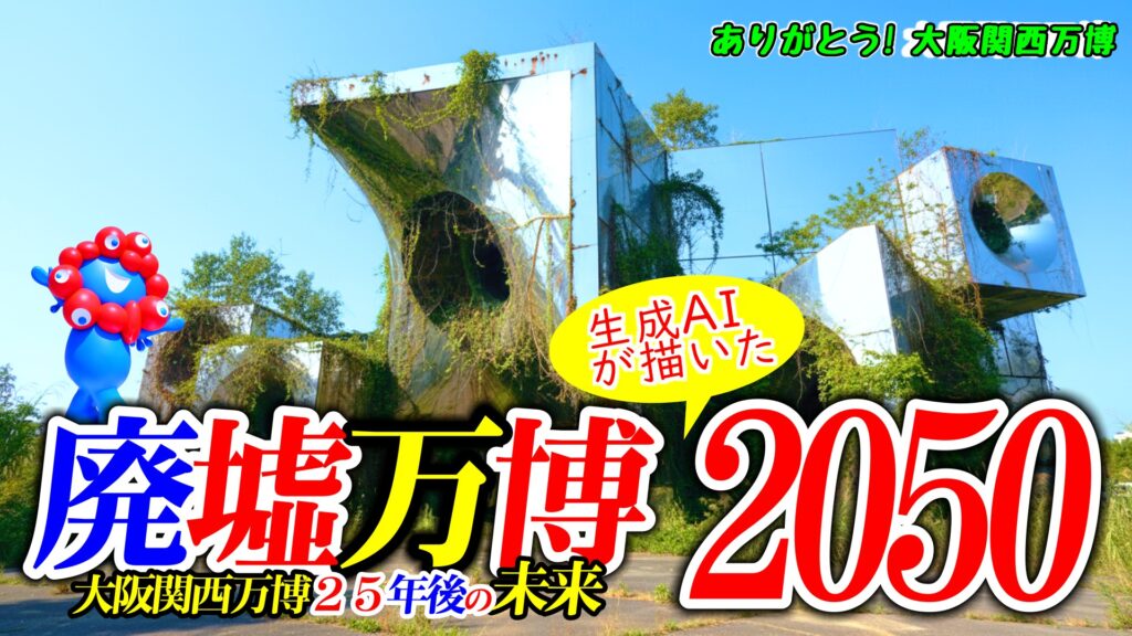 
【AIが描く25年後の万博】大阪関西万博 2025→2050廃墟万博そのすべて