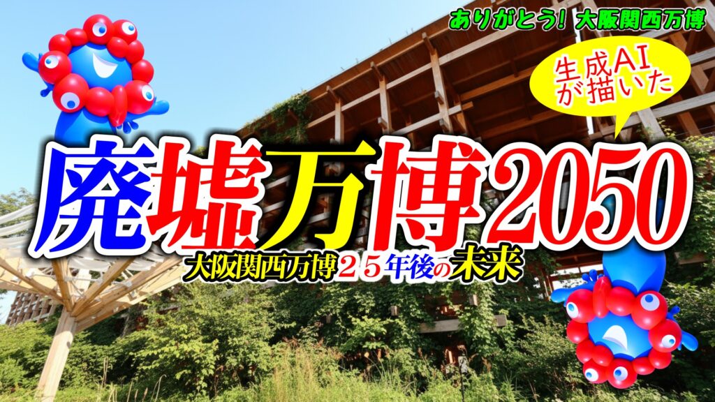 
【AIが描く25年後の万博】大阪関西万博 2025→2050廃墟万博そのすべて