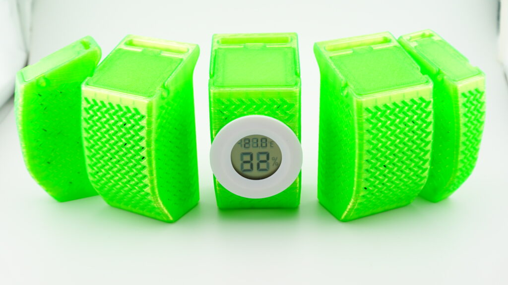 【Bambu Lab AMS】湿気対策の決定版！温湿度計付きシリカゲル容器を3Dプリントしてみた【フィラメント乾燥】　AMS用シリカゲル容器