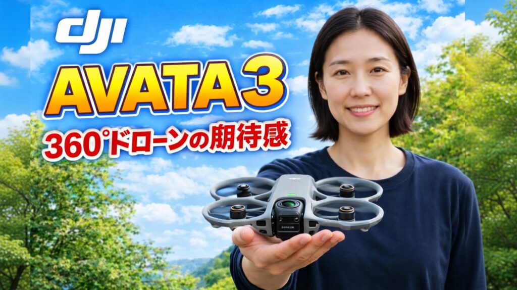 【DJI AVATA 3】ついに360度カメラ搭載か!? 期待の新型ドローンでFPVの常識が変わる！
