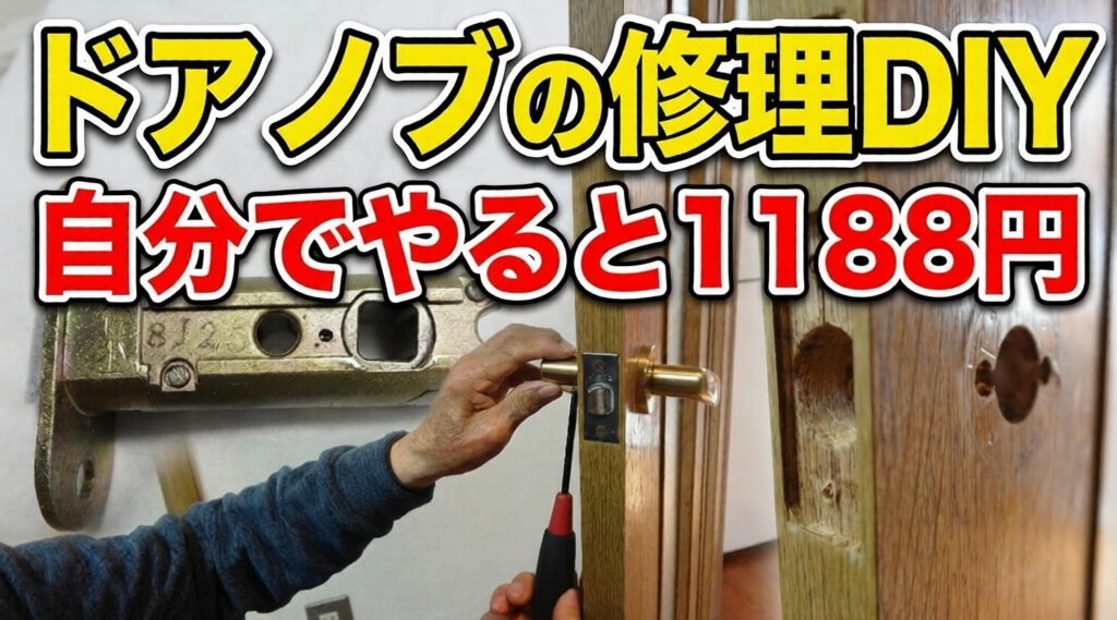 年期の入った古いへたったドアノブを修理します。