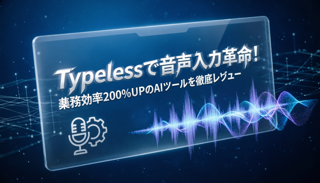 Typelessで音声入力革命！業務効率200%UPのAIツールを徹底レビュー