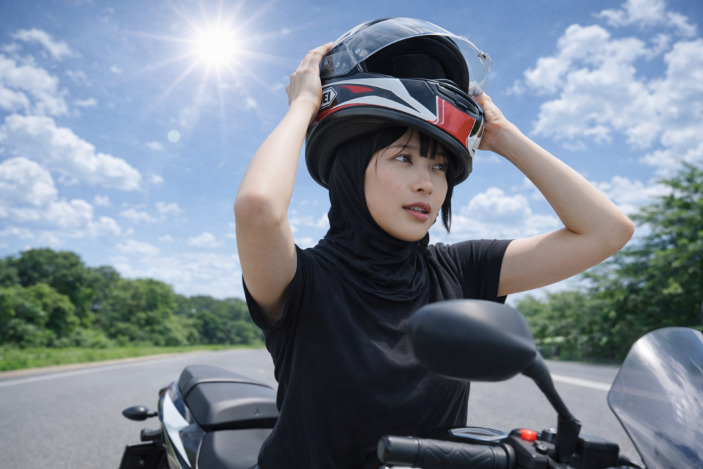 それは「ヘルメットの中が冷えない」こと。