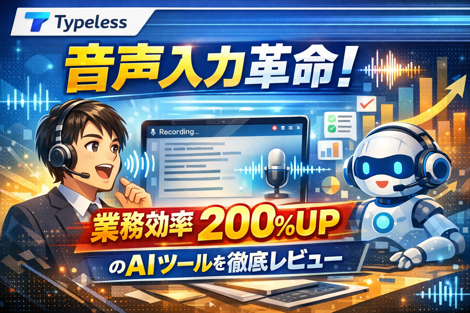Typelessで音声入力革命！業務効率200%UPのAIツールを徹底レビュー