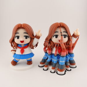【最新技術】塗装なしでこの色分け！マルチカラー3Dプリンターで「セーラー服のおねえちゃん」を召喚してみた。