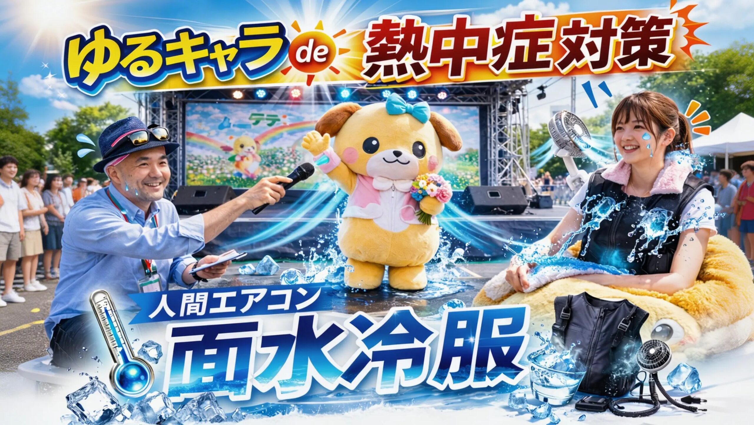 【着ぐるみ熱中症対策】真夏のゆるキャラ活動限界15分を突破!着るエアコン「人間エアコン」体験インタビュー ゆるキャラ祭り会場