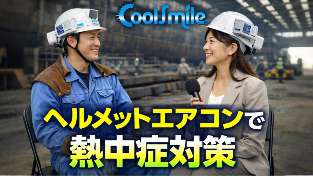 【現場レポート】造船所の熱中症対策を変える。2025年の猛暑を教訓に導入された「ヘルメットエアコン」の威力